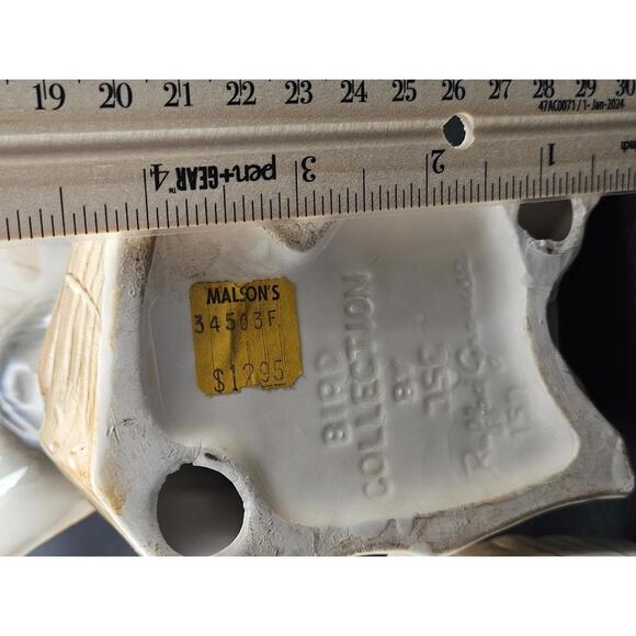 2 Mid Century Kitsch Ceramic Bobwhite Grouse Bird Figures JSC Malsons NY Label - Picture 13 of 15